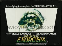 4z0148 HOUSE OF EXORCISM British quad 1977 Mario Bava, creepy frog in women's mouth art, rare!