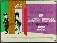 4z0151 IRMA LA DOUCE British quad 1964 Wilder, art of Shirley MacLaine & Jack Lemmon, ultra rare!