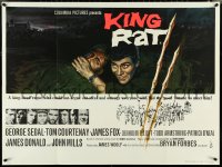 4z0154 KING RAT British quad 1965 Segal & Courtenay, James Clavell, bamboo, WWII POWs, ultra rare!