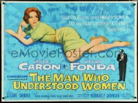 4z0158 MAN WHO UNDERSTOOD WOMEN British quad 1959 Henry Fonda, sexy full-length art of Leslie Caron!