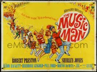 4z0163 MUSIC MAN British quad 1962 Robert Preston, Jones, Tom William Chantrell art, ultra rare!