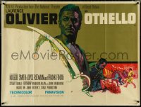 4z0168 OTHELLO British quad 1966 art of Laurence Olivier in the title role, Shakespeare!