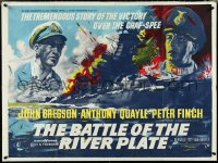 4z0170 PURSUIT OF THE GRAF SPEE British quad R1960s Powell & Pressburger's Battle of River Plate!