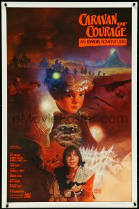 4z0912 CARAVAN OF COURAGE int'l style A 1sh 1984 An Ewok Adventure, Star Wars, Sano!