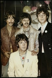 4z0437 BEATLES 24x36 Swiss commercial poster 1992 John, Paul, George & Ringo with balloons!