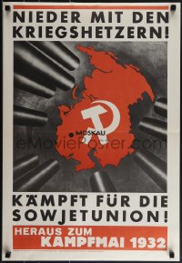 4z0284 NIEDER MIT DEN KRIEGSHETZERN 19x28 German commercial poster 1970s Down With the Warmongers!