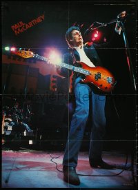 4z0445 PAUL McCARTNEY 24x33 Japanese commercial poster 1980 image of the star on stage with guitar!