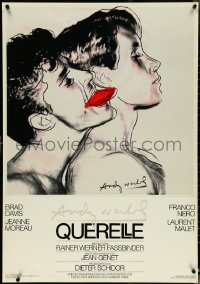 4z0446 QUERELLE 28x40 German commercial poster 1983 Fassbinder & Jean Genet, gray Andy Warhol art!