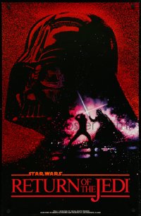 4z0447 RETURN OF THE JEDI 22x34 commercial poster 1983 Revenge of the Jedi art of Vader by Struzan!