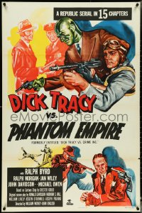 4z0926 DICK TRACY VS. CRIME INC. 1sh R1952 Ralph Byrd detective serial, The Phantom Empire!