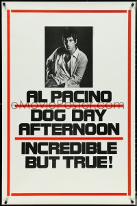 4z0929 DOG DAY AFTERNOON teaser 1sh 1975 Al Pacino, Sidney Lumet bank robbery crime classic!