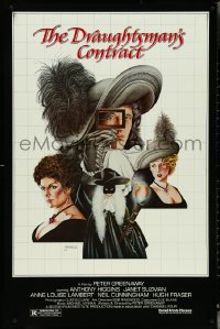 4z0930 DRAUGHTSMAN'S CONTRACT 1sh 1983 Peter Greenaway, cool Sparacio art of Higgins & top cast!