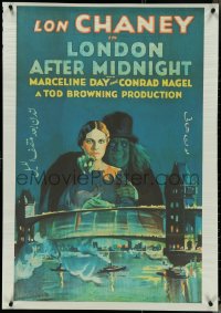 4z0107 LONDON AFTER MIDNIGHT Egyptian poster 2000s great image of Lon Chaney from one sheet!