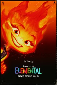 4z0938 ELEMENTAL teaser DS 1sh 2023 Walt Disney, Pixar, CGI, great image of Ember, get fired up!