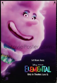 4z0936 ELEMENTAL teaser DS 1sh 2023 Walt Disney, Pixar, CGI, great image of Gale, get blown away!