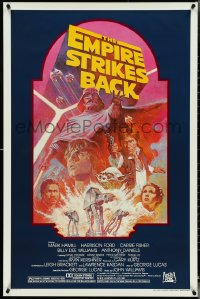 4z0940 EMPIRE STRIKES BACK studio style 1sh R1982 George Lucas sci-fi classic, cool artwork by Jung!