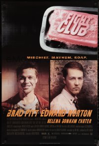 4z0948 FIGHT CLUB advance 1sh 1999 portraits of Edward Norton and Brad Pitt & bar of soap!