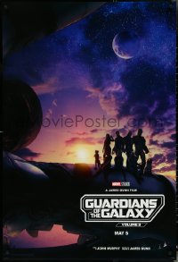 4z0968 GUARDIANS OF THE GALAXY VOL. 3 teaser DS 1sh 2023 great image of cast on space ship!