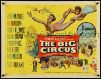 4z0552 BIG CIRCUS style A 1/2sh 1959 Victor Mature, Red Buttons, Rhonda Fleming, big top art!