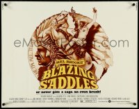 4z0558 BLAZING SADDLES 1/2sh 1974 Mel Brooks' western, Cleavon Little, Gene Wilder, rare!