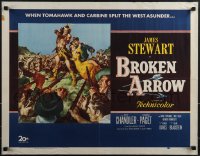 4z0561 BROKEN ARROW 1/2sh 1950 art of James Stewart rescuing sexy Native American Debra Paget!