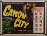 4z0566 CANON CITY 1/2sh 1948 first Scott Brady, prison break, ultra rare yellow title style!