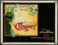 4z0569 CHINATOWN 1/2sh 1974 Jim Pearsall art of Jack Nicholson & Faye Dunaway, Roman Polanski