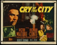 4z0572 CRY OF THE CITY 1/2sh 1948 film noir, Victor Mature, Richard Conte, Shelley Winters