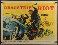 4z0576 DRAGSTRIP RIOT 1/2sh 1958 murder at 120 miles per hour, classic biker gang art, ultra rare!