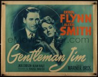 4z0580 GENTLEMAN JIM 1/2sh 1942 c/u of Errol Flynn as boxer James J. Corbett & Alexis Smith, rare!