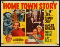 4z0591 HOME TOWN STORY style A 1/2sh 1951 sexy Marilyn Monroe as the beautiful secretary is shown!