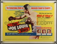 4z0597 JOE LOUIS STORY style B 1/2sh 1953 close up art of heavyweight champion boxer throwing punch!