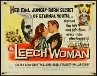 4z0602 LEECH WOMAN 1/2sh 1960 deadly female vampire drained love & life from every man she trapped!