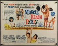 4z0611 MUSCLE BEACH PARTY 1/2sh 1964 Frankie & Annette, 10,000 biceps & 5,000 bikinis!