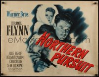 4z0616 NORTHERN PURSUIT style A 1/2sh 1943 Mountie Errol Flynn pretends to help Nazis, ultra rare!