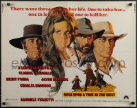 4z0619 ONCE UPON A TIME IN THE WEST 1/2sh 1969 Leone, art of Cardinale, Fonda, Bronson & Robards!