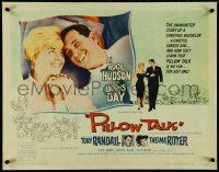 4z0624 PILLOW TALK 1/2sh 1959 bachelor Rock Hudson loves pretty career girl Doris Day, classic!