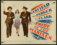 4z0626 PRIDE OF THE MARINES style B 1/2sh 1945 Eleanor Parker between John Garfield & Dane Clark!