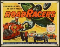 4z0632 ROADRACERS 1/2sh 1959 great American Grand Prix race car art, screeching hell on wheels!