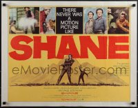 4z0635 SHANE 1/2sh R1966 most classic western, Alan Ladd, Jean Arthur, Van Heflin, De Wilde, rare!