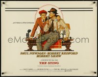 4z0642 STING 1/2sh 1974 best artwork of con men Paul Newman & Robert Redford by Richard Amsel!