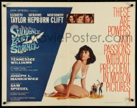 4z0645 SUDDENLY, LAST SUMMER style B 1/2sh 1960 artwork of super sexy Elizabeth Taylor in swimsuit!