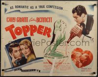 4z0655 TOPPER 1/2sh R1944 Cary Grant & sexy Constance Bennett in champagne glass, ultra rare!