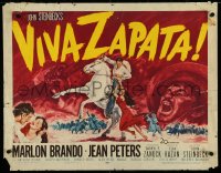 4z0657 VIVA ZAPATA 1/2sh 1952 Marlon Brando, Jean Peters, Anthony Quinn, John Steinbeck!