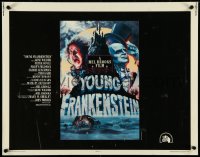 4z0665 YOUNG FRANKENSTEIN 1/2sh 1974 Mel Brooks, Alvin art of Gene Wilder, Peter Boyle & Feldman!