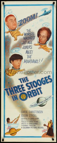 4z0247 THREE STOOGES IN ORBIT insert 1962 astro-nuts Moe, Larry & Curly-Joe meet the sexy Martians!