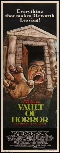 4z0251 VAULT OF HORROR insert 1973 Tales from Crypt sequel, cool art of death's waiting room!