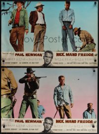 4z0296 COOL HAND LUKE set of 3 Italian 18x27 pbustas 1967 Paul Newman, prison classic, different!