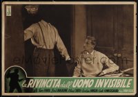 4z0299 INVISIBLE MAN'S REVENGE Italian 13x19 pbusta 1949 fx image of Jon Hall & John Carradine!