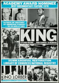 4z1000 KING: A FILMED RECORD. MONTGOMERY TO MEMPHIS 27x39 1sh R2012 Martin Luther King documentary!